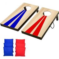 GoSports 2 ft x 1 ft Portable Size Cornhole Game Set with 6 Bean Bags - Great for Indoor & Outdoor Play (Choose Between Classic or Wood Designs)