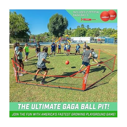  GoSports Gagagon Portable Gaga Ball Pit for Indoor or Outdoor Games; Choose from 10 ft, 15 ft, or 20 ft