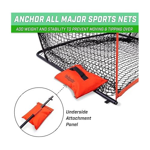  GoSports Sports Net Sandbags Set of 4 Weighted Anchors for Baseball Nets, Soccer Goals, Golf Nets, Football Nets, Hockey Nets and More