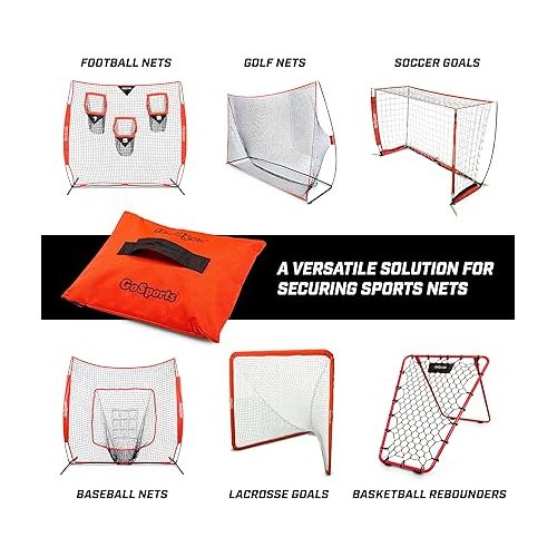  GoSports Sports Net Sandbags Set of 4 Weighted Anchors for Baseball Nets, Soccer Goals, Golf Nets, Football Nets, Hockey Nets and More