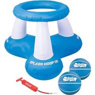 GoSports Splash Hoop Air, Inflatable Pool Basketball Game - Includes Floating Hoop, 2 Water Basketballs and Ball Pump