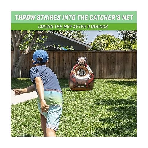  GoSports Inflataman Baseball Toss Challenge - Inflatable Catcher Strike Zone Pitching Game