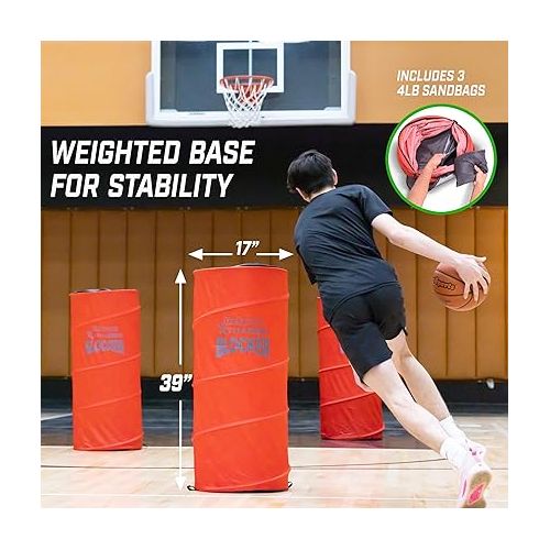  GoSports XTRAMAN Blocker Pop-Up Defenders 3 Pack - Safely Simulate Defenders for All Major Sports - Basketball, Soccer, Football and More