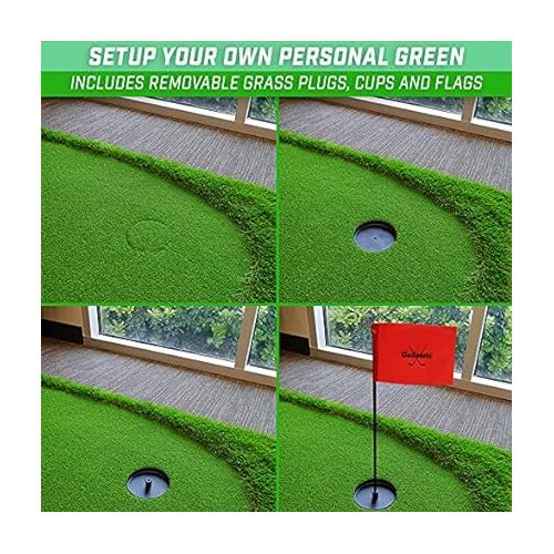  GoSports Golf Putting Green for Indoor & Outdoor Putting Practice - Choose 10ft x 5ft or 12ft x 5ft