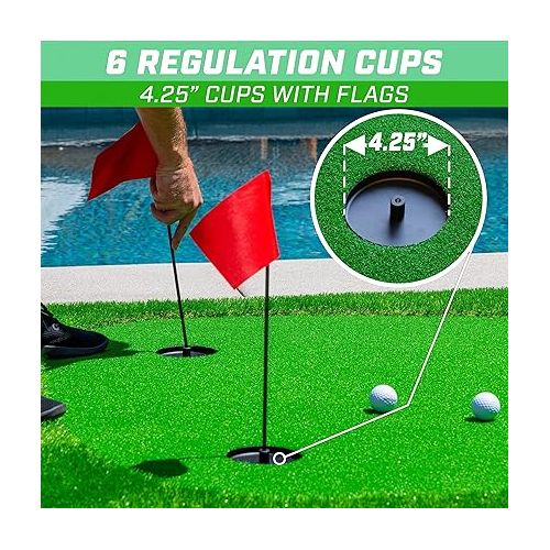  GoSports Golf Putting Green for Indoor & Outdoor Putting Practice - Choose 10ft x 5ft or 12ft x 5ft