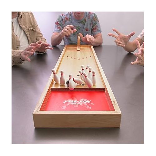  GoSports Tabletop Bowling Game Set for Kids & Adults - Bowling Alley Board, Launch Ramp, Balls, Pins & Scorecard