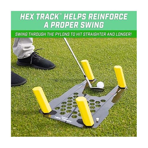  GoSports Golf HEX Track Swing Path Guide - Fix Slices, Hooks, Alignment and More