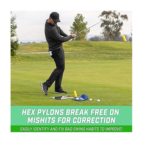  GoSports Golf HEX Track Swing Path Guide - Fix Slices, Hooks, Alignment and More