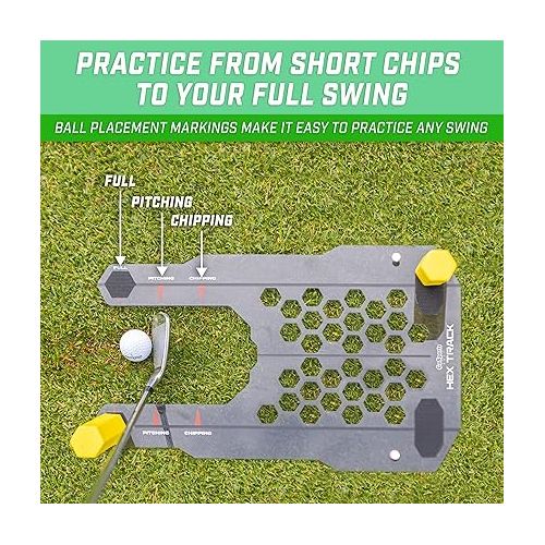  GoSports Golf HEX Track Swing Path Guide - Fix Slices, Hooks, Alignment and More