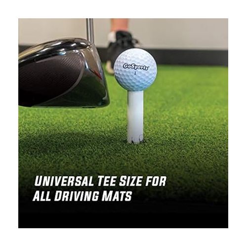  GoSports Rubber Golf Tees 9 Pack - 3x of 1.5 Inch, 2.25 Inch and 3.5 Inch Tees - Universal with Artificial Turf Golf Mats