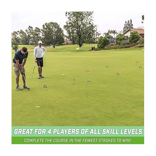  GoSports Putt-Thru Croquet Putting Game - Includes 9 Gates, 4 Golf Balls and Tote Bag - Play at Home, the Office or On the Green!