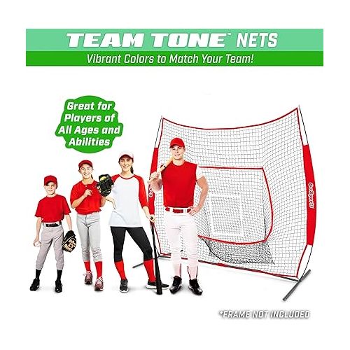  GoSports Team Tone Replacement 7' x 7' Baseball/Softball Net - Compatible with GoSports Brand 7 ft x 7 ft Baseball Net - Frame Not Included - Choose Your Color