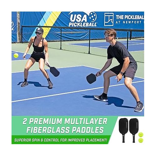  GoSports GS1 Pickleball Paddles - USAPA Approved Fiberglass Pickleball Paddles - Single, 2 Pack, or 4 Pack