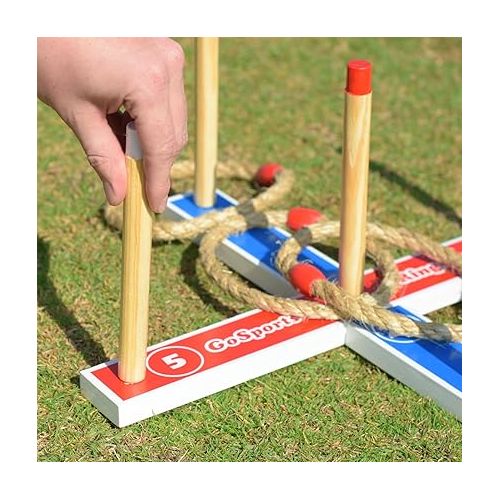  GoSports Premium Wooden Ring Toss Game for Kids & Adults - Classic or Disney