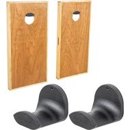 GoSports Wall Mounted Cornhole Board Hangers - Set of 2 - Includes Bean Bag Tote