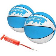 GoSports Water Basketballs 2 Pack - Choose Between Size 3 and Size 6, Great for Swimming Pool Basketball Hoops