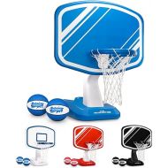 GoSports Splash Hoop Swimming Pool Basketball Game, Includes Poolside Water Basketball Hoop, 2 Balls and Pump - Choose Your Style