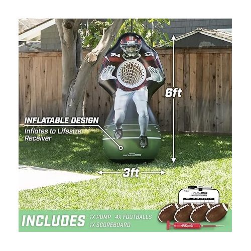  GoSports Inflataman Football Challenge - Inflatable Receiver Touchdown Toss Game