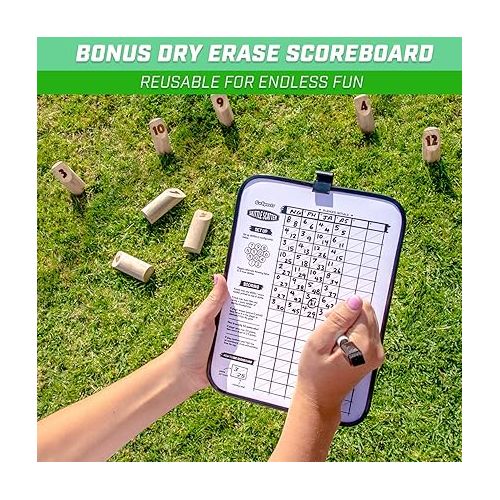  GoSports Skittle Scatter Numbered Block Toss Game with Scoreboard and Tote Bag - Fun Outdoor Game for All Ages