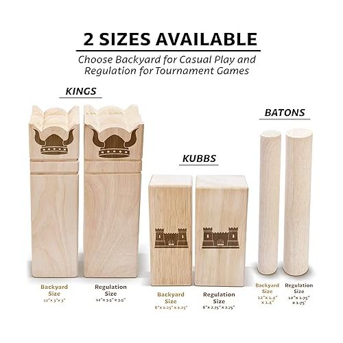  GoSports Kubb Viking Clash Toss Game Set for Kids & Adults