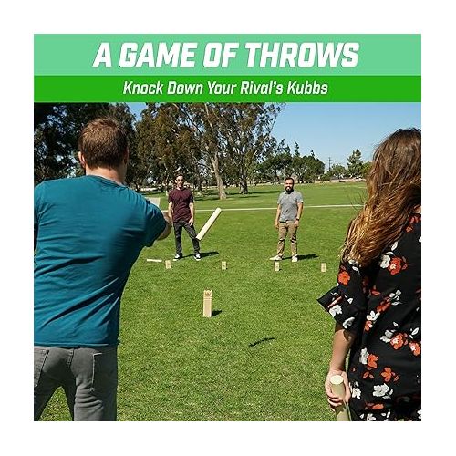  GoSports Kubb Viking Clash Toss Game Set for Kids & Adults