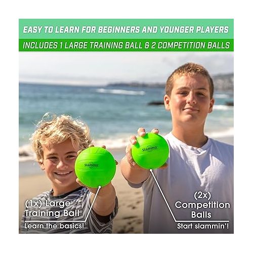  GoSports Slammo Game Set (Includes 3 Balls, Carrying Case and Rules) - Outdoor Lawn, Beach & Tailgating Roundnet Game for Kids, Teens & Adults