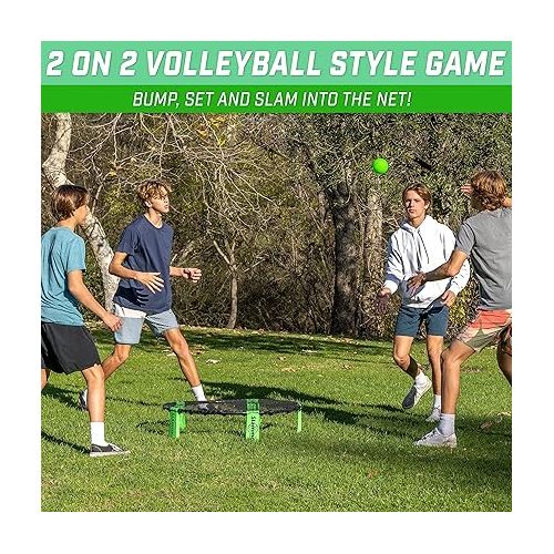  GoSports Slammo Game Set (Includes 3 Balls, Carrying Case and Rules) - Outdoor Lawn, Beach & Tailgating Roundnet Game for Kids, Teens & Adults