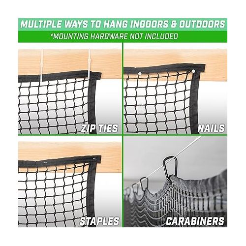  GoSports Sports Netting - Hitting Net for Golf, Baseball, Hockey, Soccer, LAX and More - 10 ft, 15 ft, 20 ft