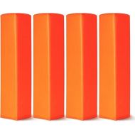 GoSports Football End Zone Pylons - Set of 4, Regulation 18 Inch x 4 Inch Sand Weighted Anchorless Football Field Markers