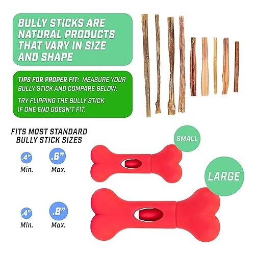  GoSports Chew Champ Bully Stick Holder for Dogs - Securely Holds Bully Sticks to Help Prevent Choking - 6 in or 8 in Size, 1 Count (Pack of 1)