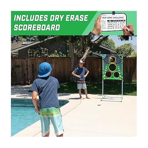  GoSports Football & Baseball Toss Games Available in Football Red Zone Challenge or Baseball Pro Pitch Challenge - Choose Between Backyard Toss or Door Hang Targets