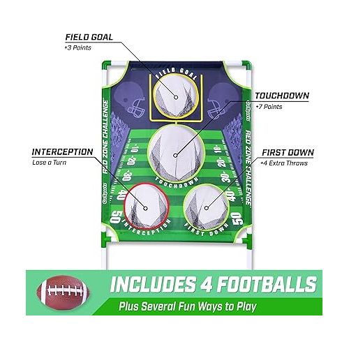  GoSports Football & Baseball Toss Games Available in Football Red Zone Challenge or Baseball Pro Pitch Challenge - Choose Between Backyard Toss or Door Hang Targets