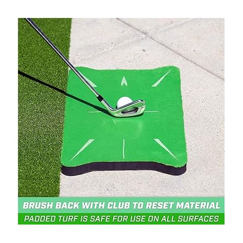  GoSports Swing Spot Golf Swing Impact Training Mat, Shows Club Path at Impact to Detect and Fix Slices, Hooks and More - Choose Indoor or Outdoor