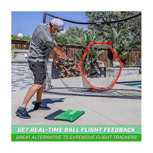  GoSports Swing Spot Golf Swing Impact Training Mat, Shows Club Path at Impact to Detect and Fix Slices, Hooks and More - Choose Indoor or Outdoor