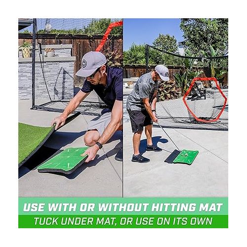  GoSports Swing Spot Golf Swing Impact Training Mat, Shows Club Path at Impact to Detect and Fix Slices, Hooks and More - Choose Indoor or Outdoor