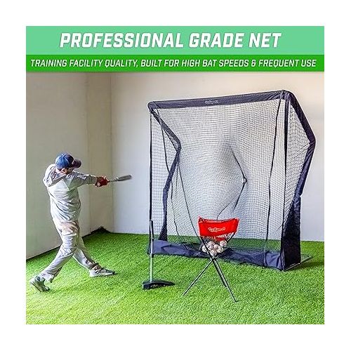  GoSports 7 ft x 7 ft ELITE Baseball & Softball Practice Hitting and Pitching Net with Steel Frame