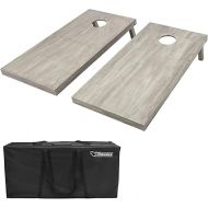 GoSports 4 ft x 2 ft Regulation Size Wooden Cornhole Boards Set - Includes Carrying Case and Bean Bags (Choose Your Colors) Over 100 Color Combinations