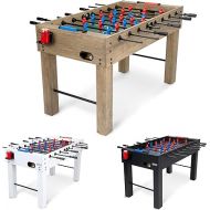 GoSports 54 Inch Full Size Foosball Table - Includes 4 Balls and 2 Cup Holders - Black, Oak, or White