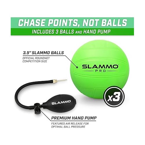  GoSports SLAMMO PRO Game Set - New and Improved PRO Set with 3 PRO Balls, Pump and Carrying Case