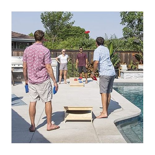  GoSports Tournament Edition Regulation Cornhole Game Set - 4 ft x 2 ft Wood Boards with 8 Dual Sided (Slide and Stop) Bean Bags