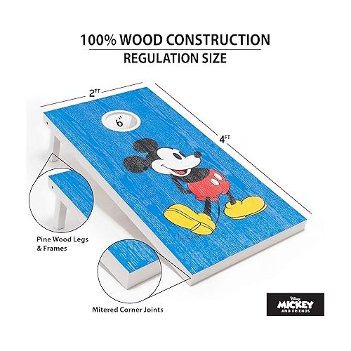  GoSports Disney Cornhole Set Regulation and Travel Size - Choose Between Mickey and Minnie and Toy Story