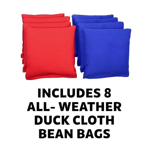  [아마존 핫딜]  [아마존핫딜]GoSports Cornhole PRO Regulation Size Bean Bag Toss Game Set - Foldable (American Flag, LED, Black, Red & Blue Designs)