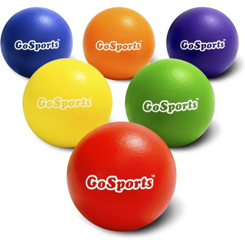  [아마존베스트]GoSports Soft Touch Foam Dodgeball Set for Kids & Adults | 6 Pack with Mesh Carry Bag| Choose 6 or 7 Size
