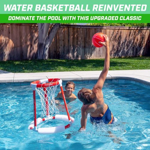  [아마존베스트]GoSports Splash Hoop 360 Floating Pool Basketball Game | Includes Water Basketball Hoop, 2 Balls and Pump
