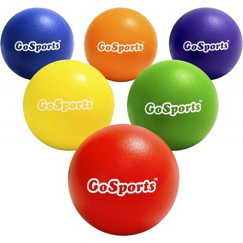  GoSports Soft Touch Foam Dodgeball Set for Kids & Adults | 6 Pack with Mesh Carry Bag| Choose 6 or 7 Size
