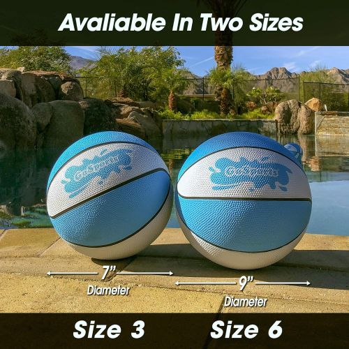  GoSports Water Basketballs 2 Pack | Choose Between Size 3 and Size 6 | Great for Swimming Pool Basketball Hoops