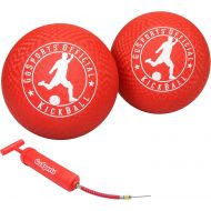 GoSports Official Kickball with Pump (2 Pack), 10, Red