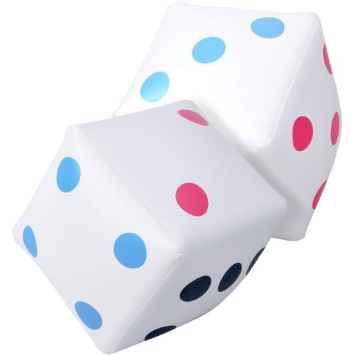  GoSports Giant 2 Foot Inflatable Dice for Dice Games | Jumbo Size with Rapid Valve Inflation, 2 Pack