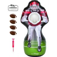 GoSports Inflataman Football Challenge - Inflatable Receiver Touchdown Toss Game, Red