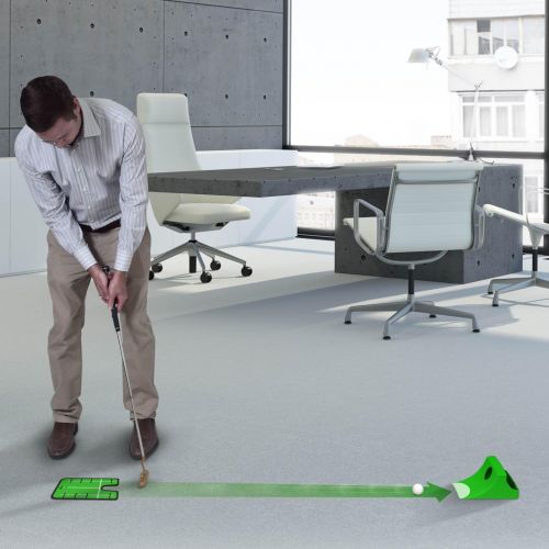  Puttster Golf Putting Training System by GoSports | Perfect Your Short Putts with Ramp Return System| Use Indoors or Outdoors